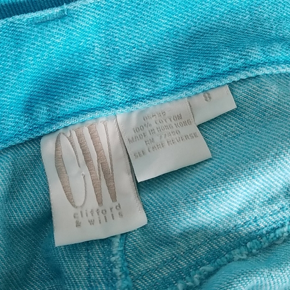 Turquoise wash high-rise jeans - Picture 5 of 8